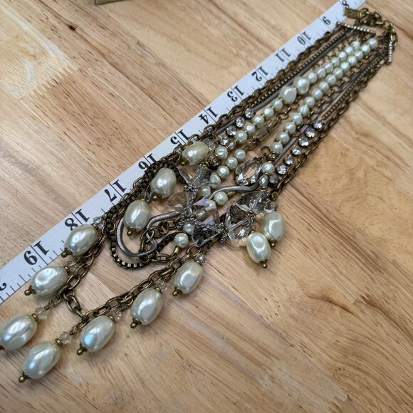 Silpada K&R Collection "Practical Pearls" Convertible Multi-Strand Necklace With - Picture 7 of 13